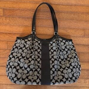 Coach monogram fabric bag